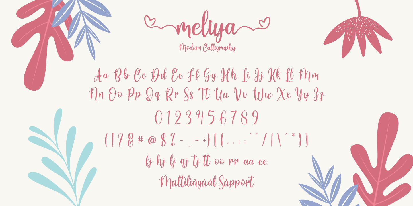 Meliya Regular Font preview
